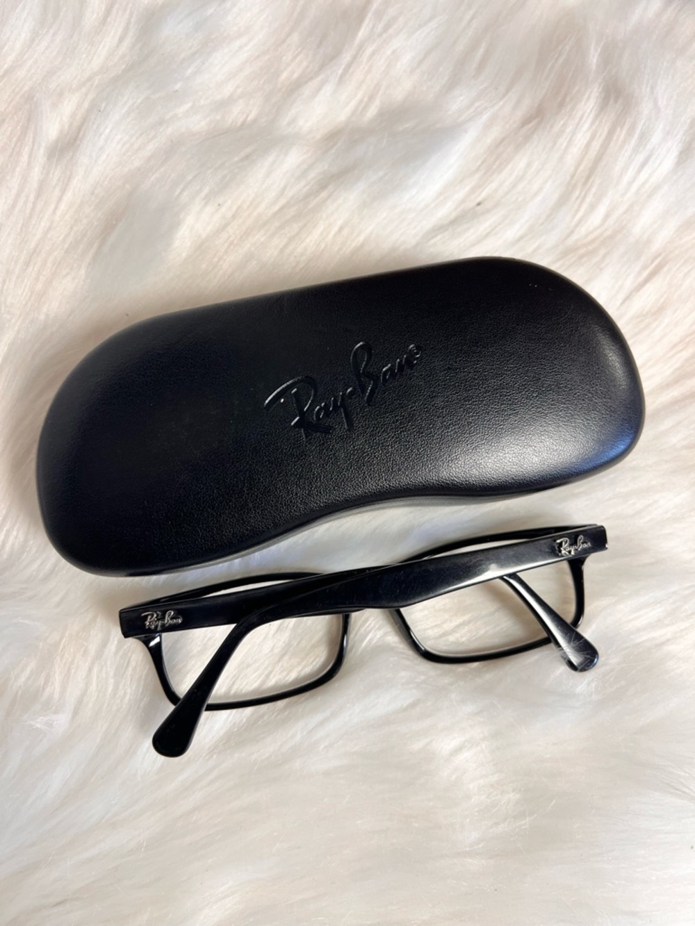 Ray-Ban Black Rectangular Wayfarer Eyeglasses - Picture 3 of 5